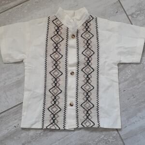 Toddler Lace Gauze Button Down Shirt